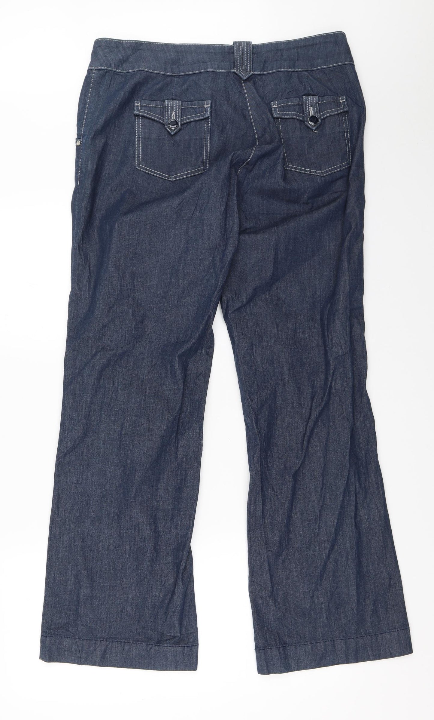 Wallis Womens Blue   Straight Jeans Size 14 L30 in