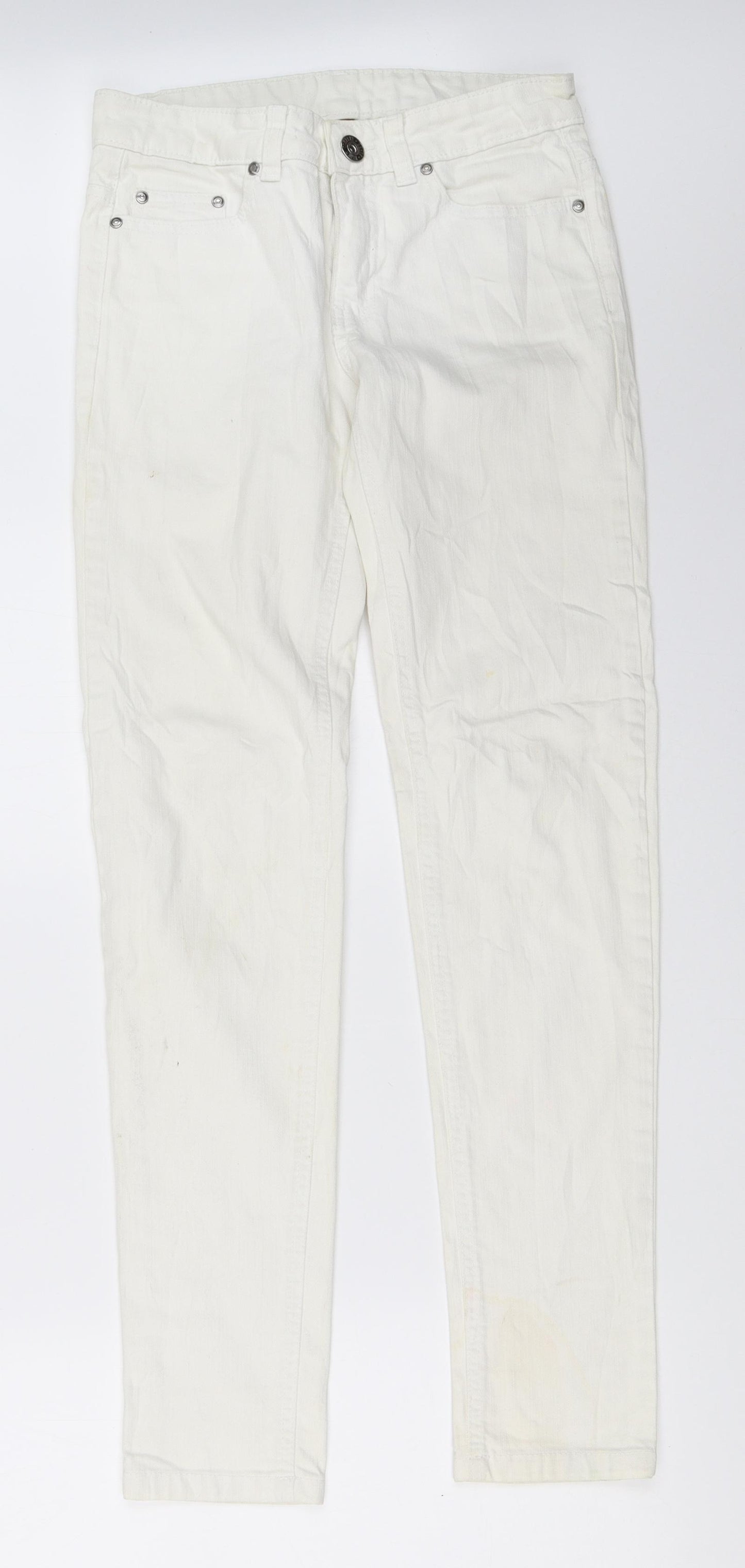 Primark Womens White   Straight Jeans Size 8 L30 in