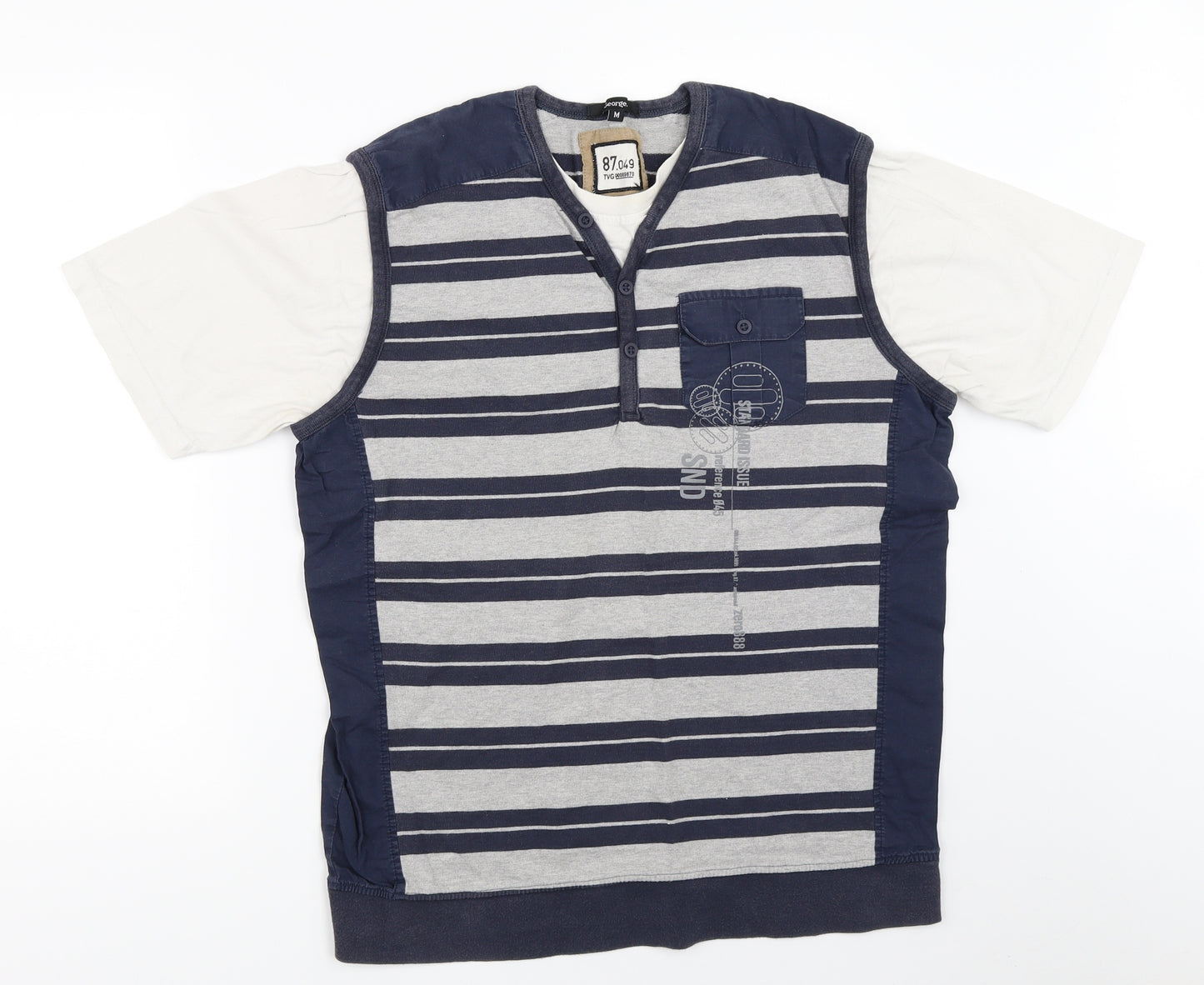 George Mens Blue    T-Shirt Size M