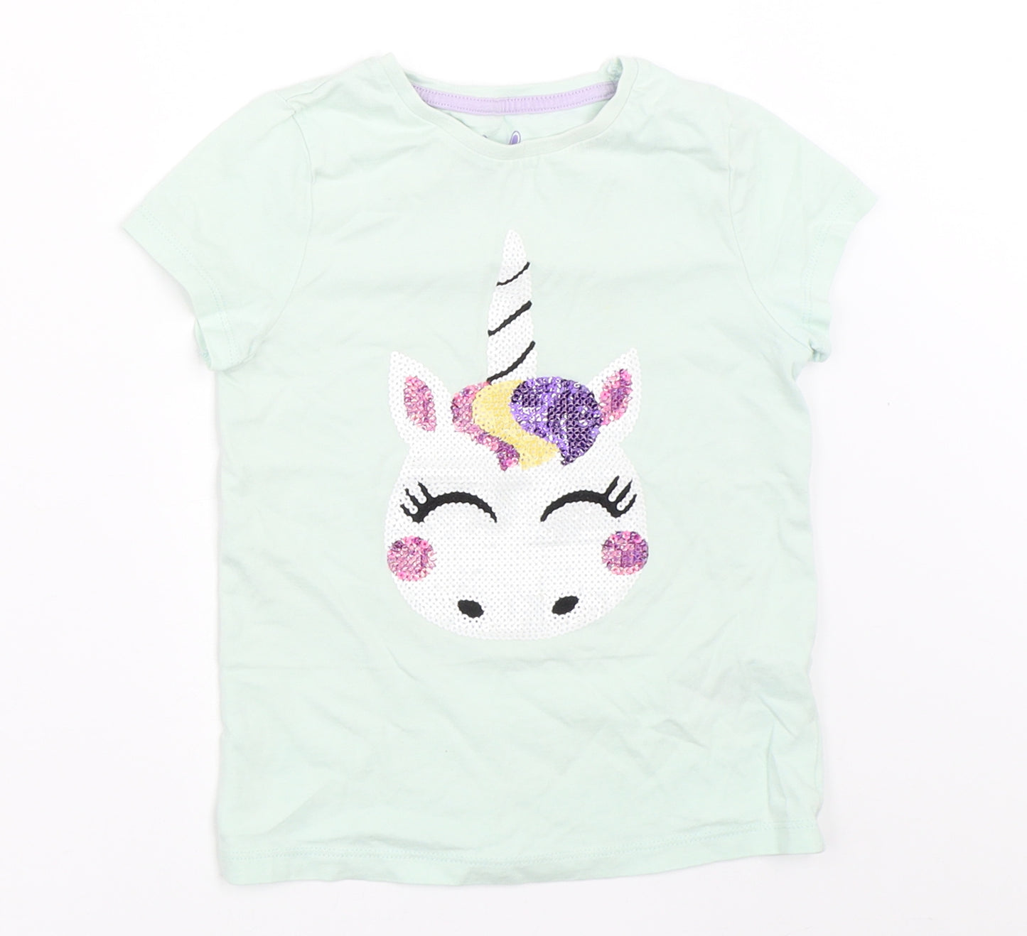 F&F Girls Green   Basic T-Shirt Size 4-5 Years