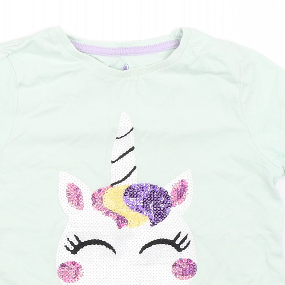 F&F Girls Green   Basic T-Shirt Size 4-5 Years