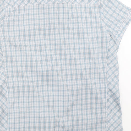 EASTERN MOUNTAIN SPORTS Mens Blue Check   Button-Up Size L