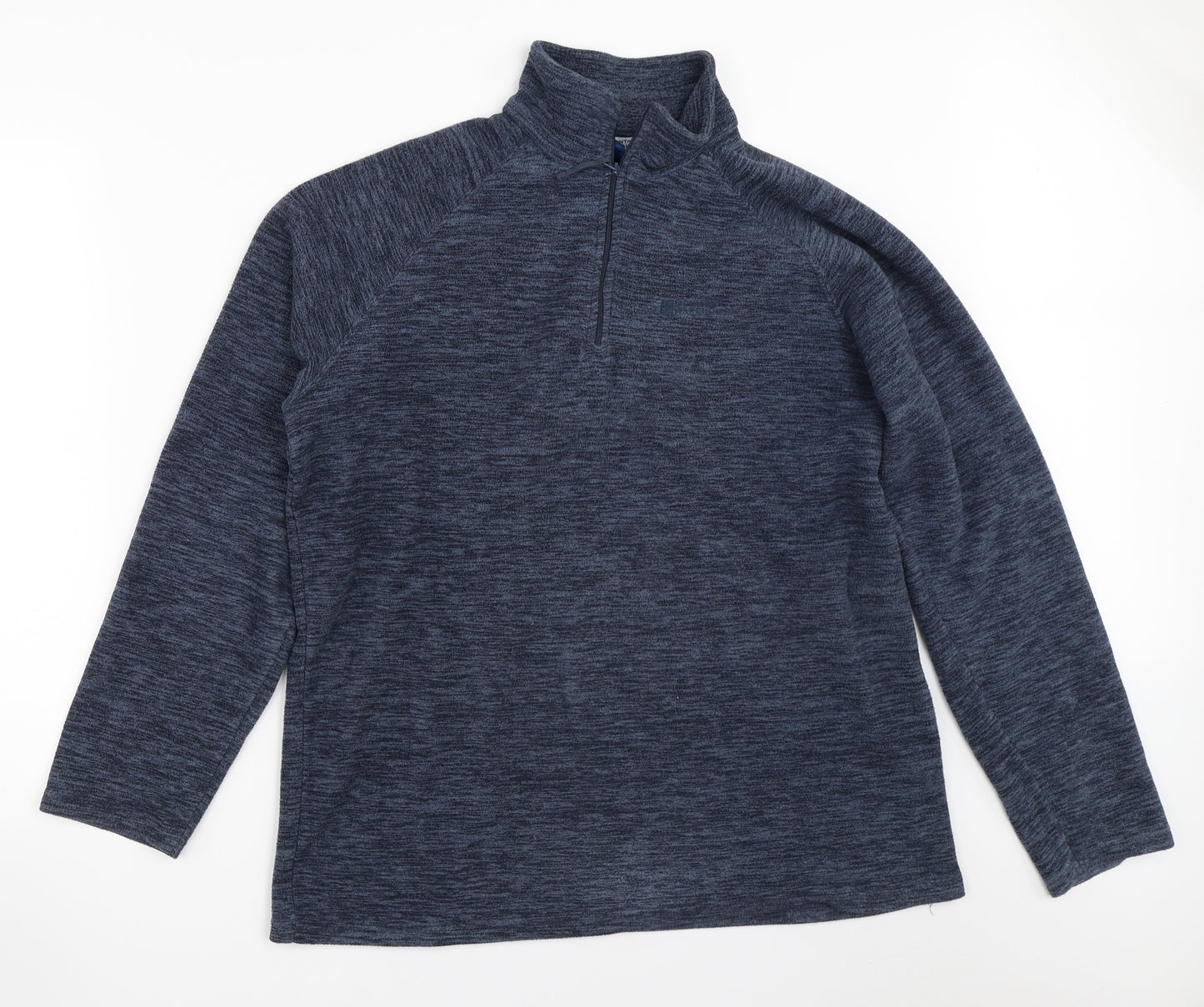 Mountain Warehouse Mens Blue  Fleece Henley Sweatshirt Size L