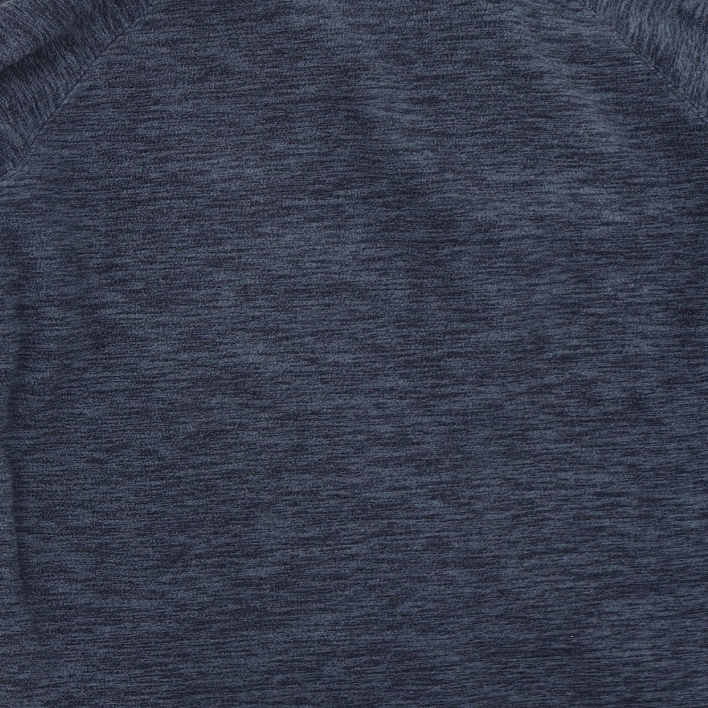 Mountain Warehouse Mens Blue  Fleece Henley Sweatshirt Size L