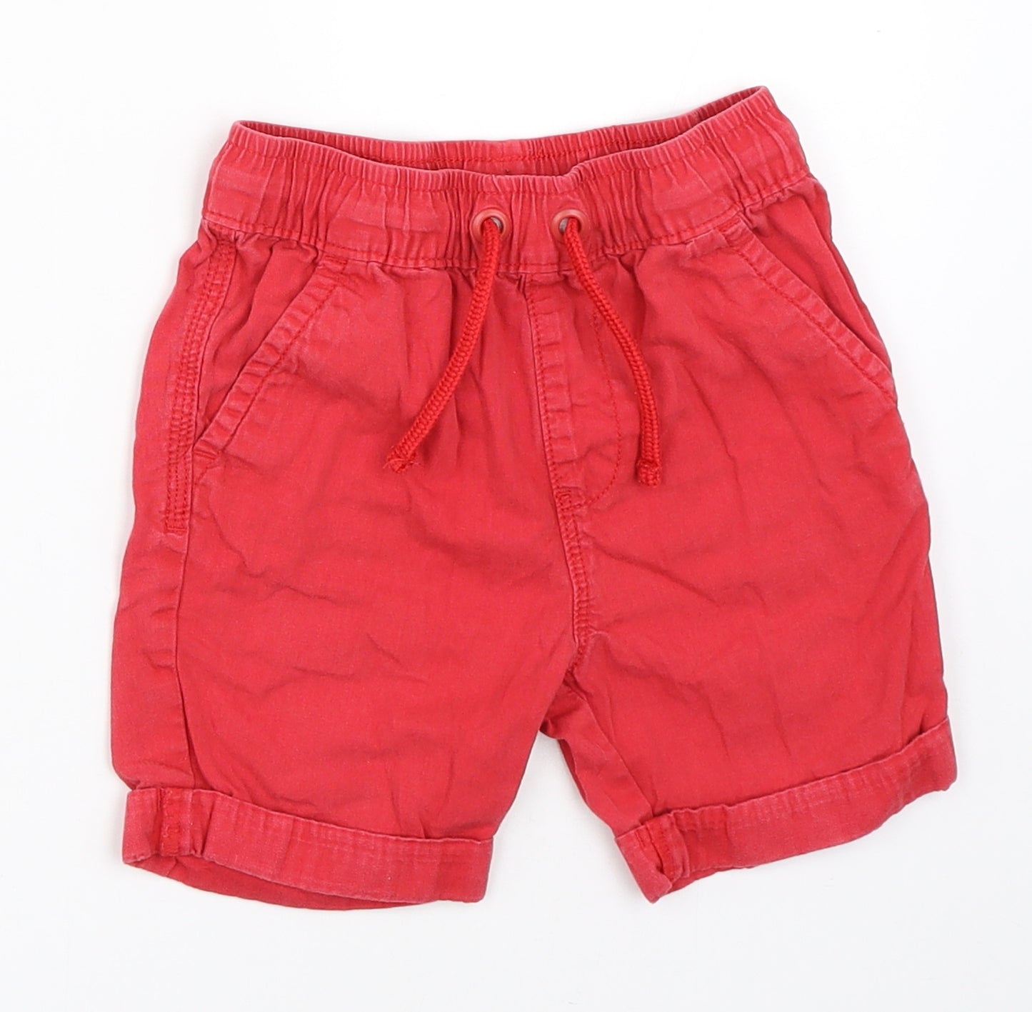 George Boys Red   Chino Shorts Size 3-4 Years