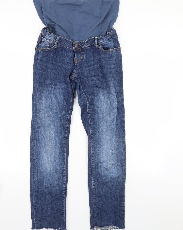 Preworn Womens Blue  Denim Straight Jeans Size 32 in L32 in