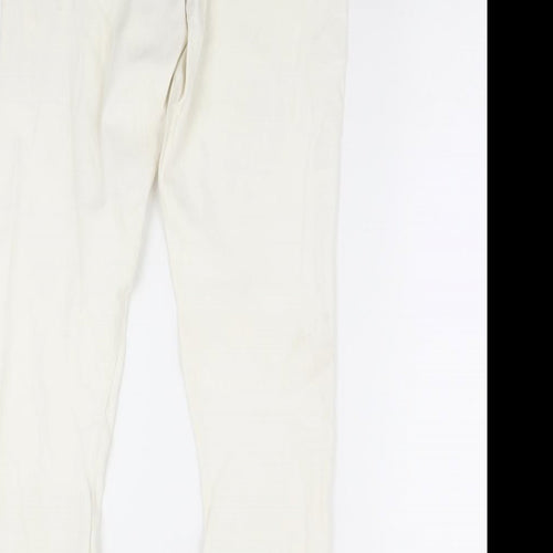 Denim & Co. Womens White  Denim Skinny Jeans Size 14 L30 in