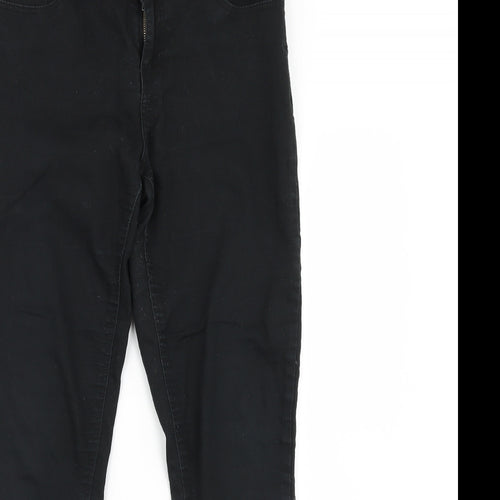 Preworn Womens Black  Denim Skinny Jeans Size 12 L30 in