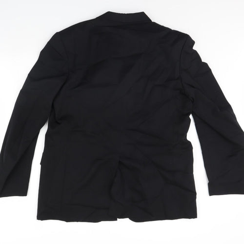 Preworn Mens Black   Jacket Blazer Size 42  - Shoulder Pads
