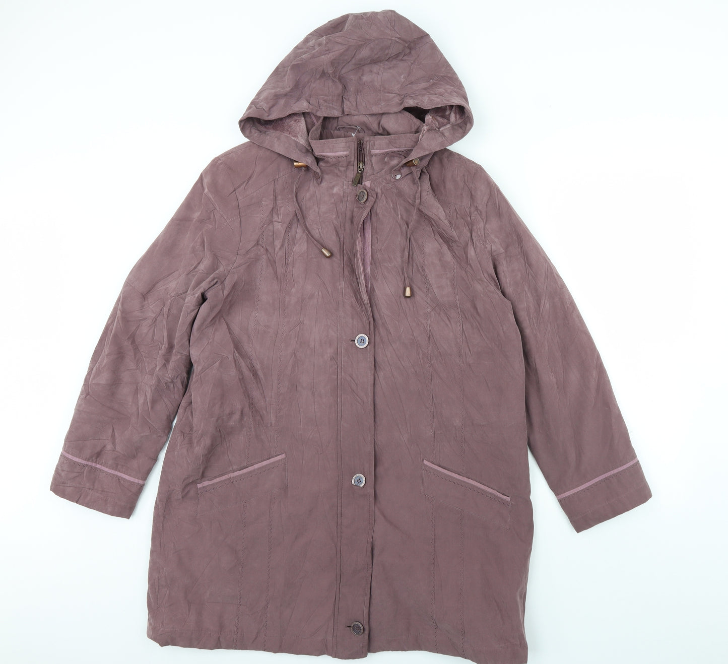 Bonmarché Womens Pink   Rain Coat Coat Size M