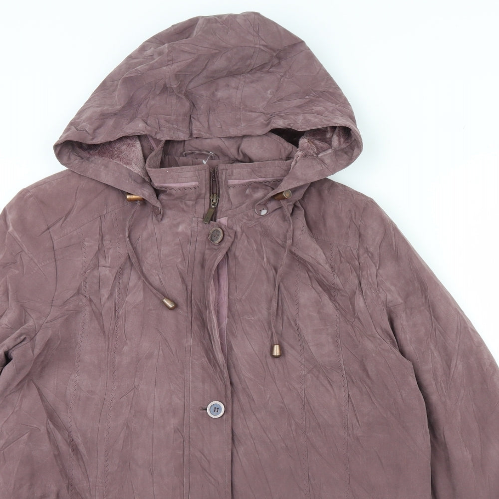 Bonmarché Womens Pink   Rain Coat Coat Size M