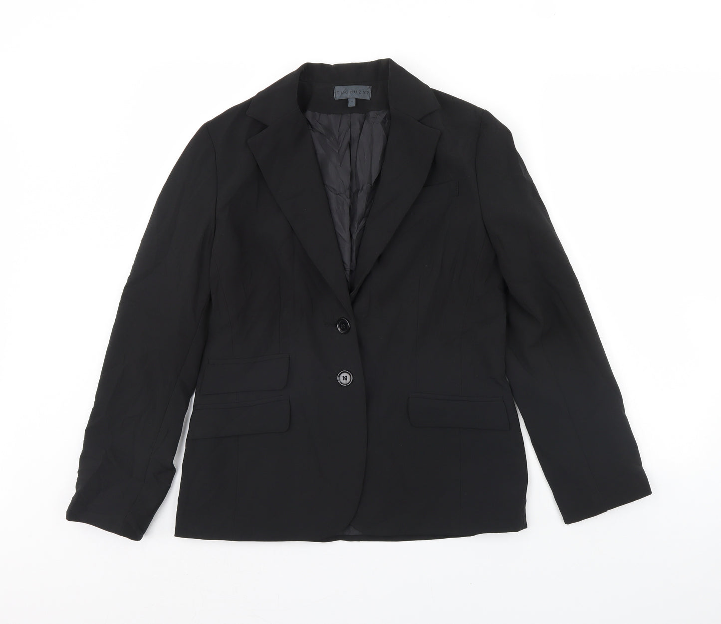 Tuchuzy Womens Black   Jacket Blazer Size 14  - Shoulder Pads