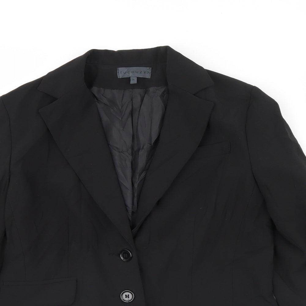 Tuchuzy Womens Black   Jacket Blazer Size 14  - Shoulder Pads