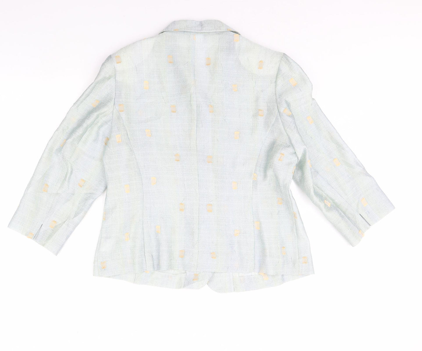 Libra Womens Green Polka Dot  Jacket Blazer Size 16