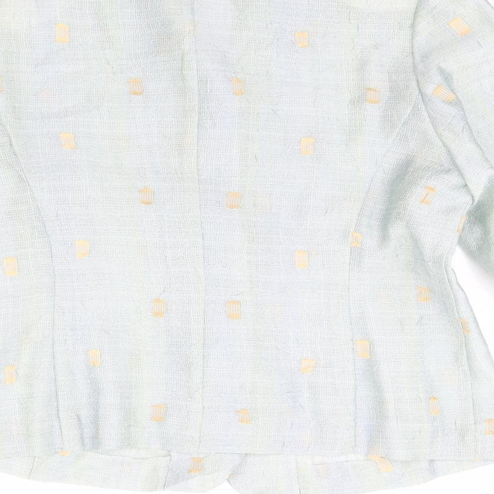 Libra Womens Green Polka Dot  Jacket Blazer Size 16