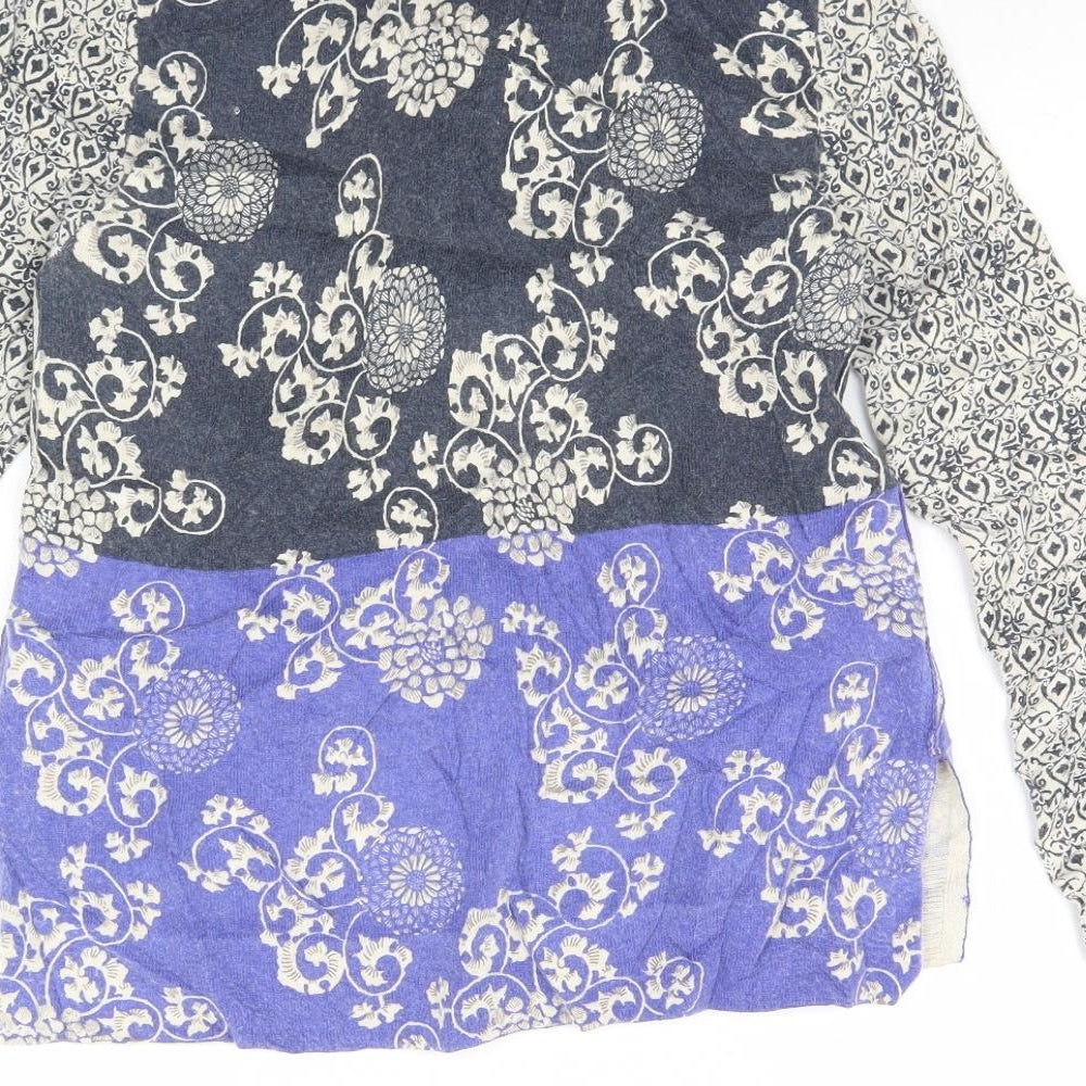 Preworn Womens Blue Fair Isle  Pullover Jumper Size 10