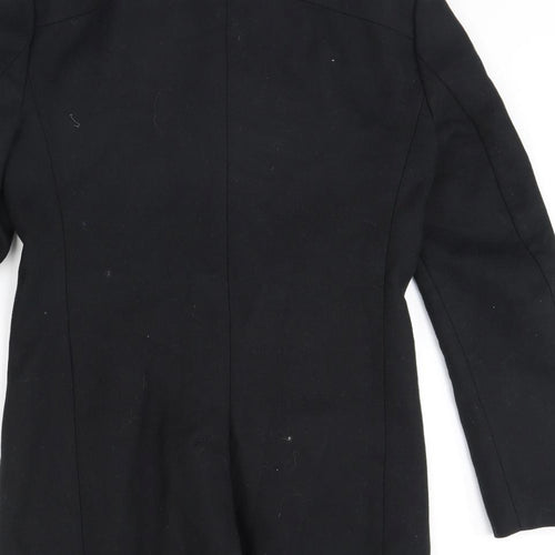 Zara Mens Black   Overcoat Coat Size S