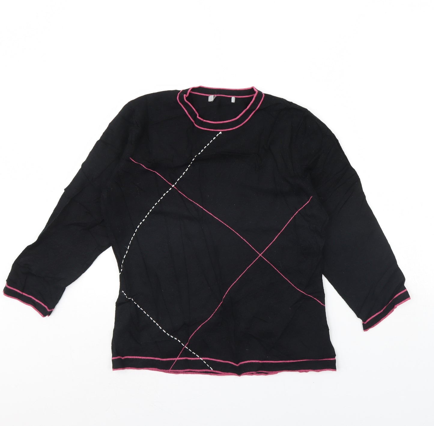 m&s Womens Black   Pullover Jumper Size 14