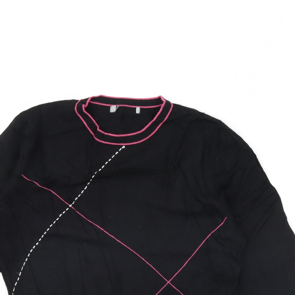 m&s Womens Black   Pullover Jumper Size 14