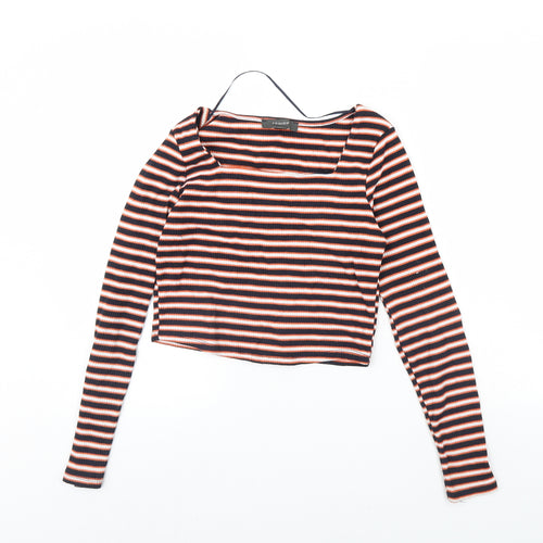 Primark Womens Black Striped  Basic Blouse Size M