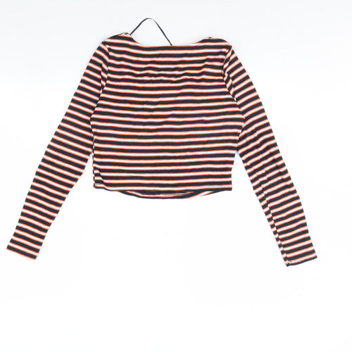 Primark Womens Black Striped  Basic Blouse Size M