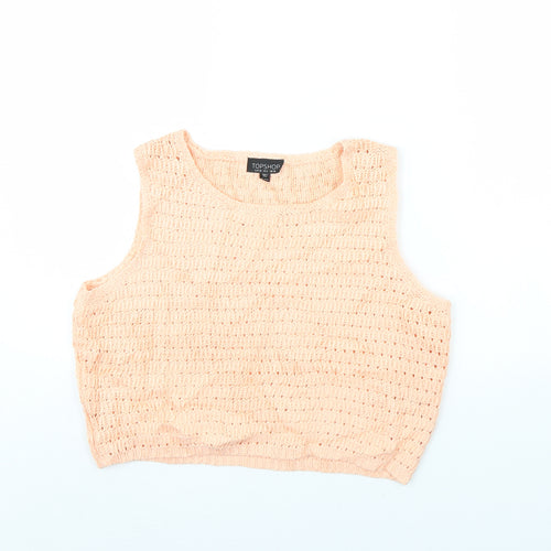 Topshop Womens Orange   Cropped Tank Size 10