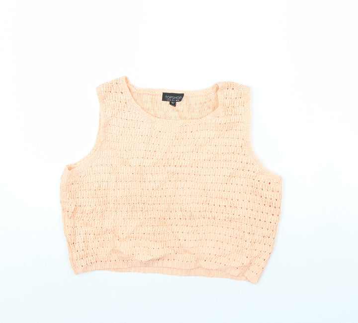 Topshop Womens Orange   Cropped Tank Size 10