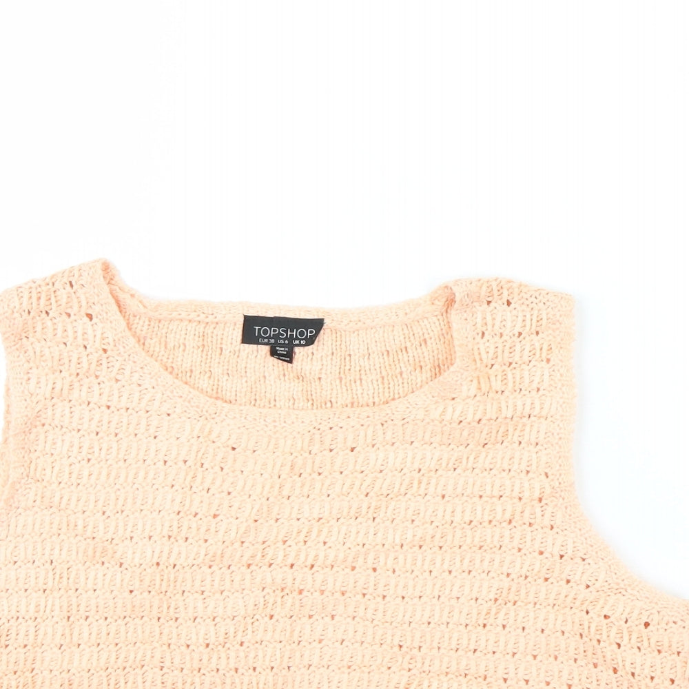 Topshop Womens Orange   Cropped Tank Size 10