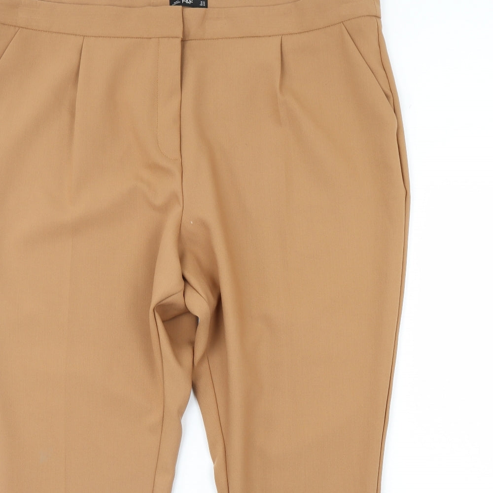 F&F Womens Brown   Trousers  Size 22 L30 in