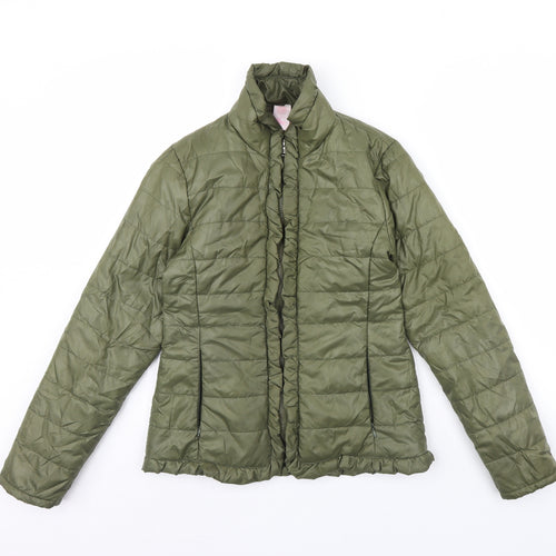 Preworn Girls Green   Rain Coat Coat Size 14 Years