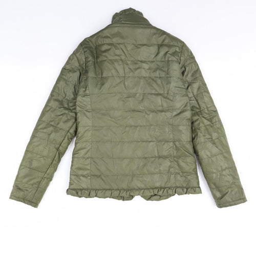 Preworn Girls Green   Rain Coat Coat Size 14 Years
