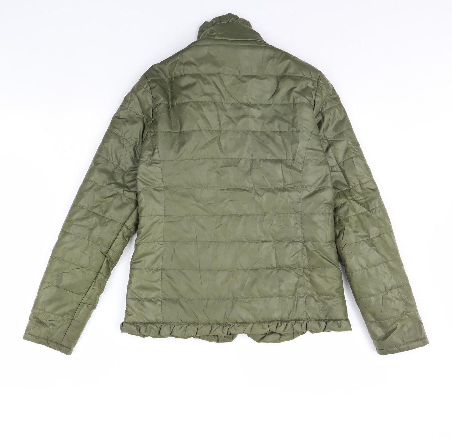 Preworn Girls Green   Rain Coat Coat Size 14 Years