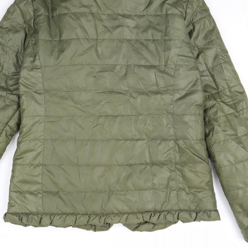 Preworn Girls Green   Rain Coat Coat Size 14 Years