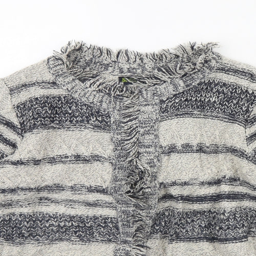 Sugar Crisp Womens Beige Striped  Jacket  Size M