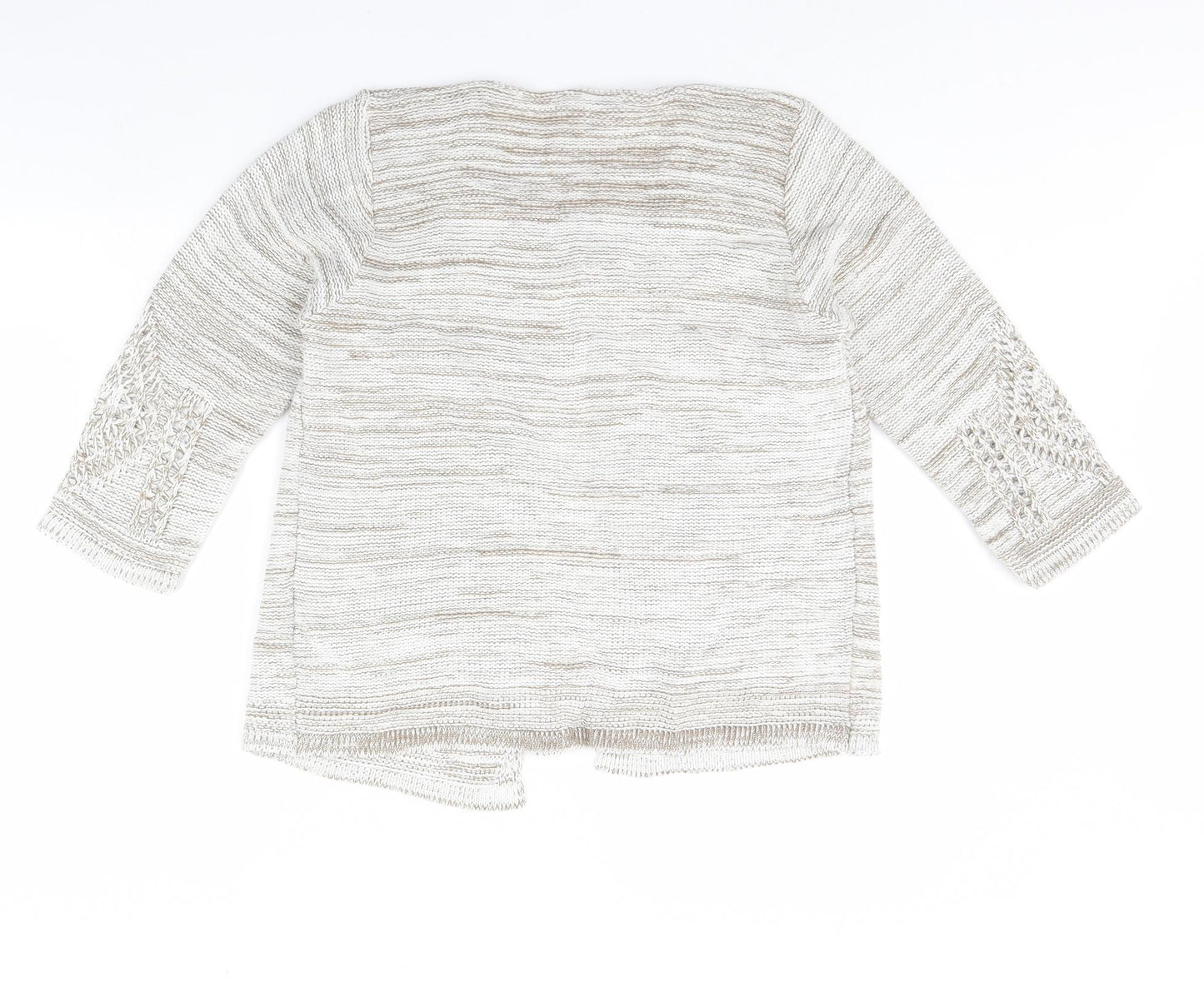 Isle Womens Beige Striped  Jacket  Size S