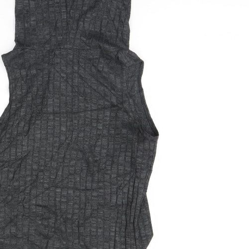 Style plus Womens Grey  Rayon Basic Tank Size S