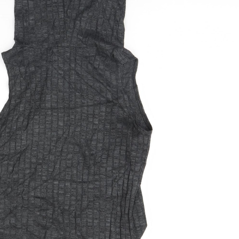 Style plus Womens Grey  Rayon Basic Tank Size S