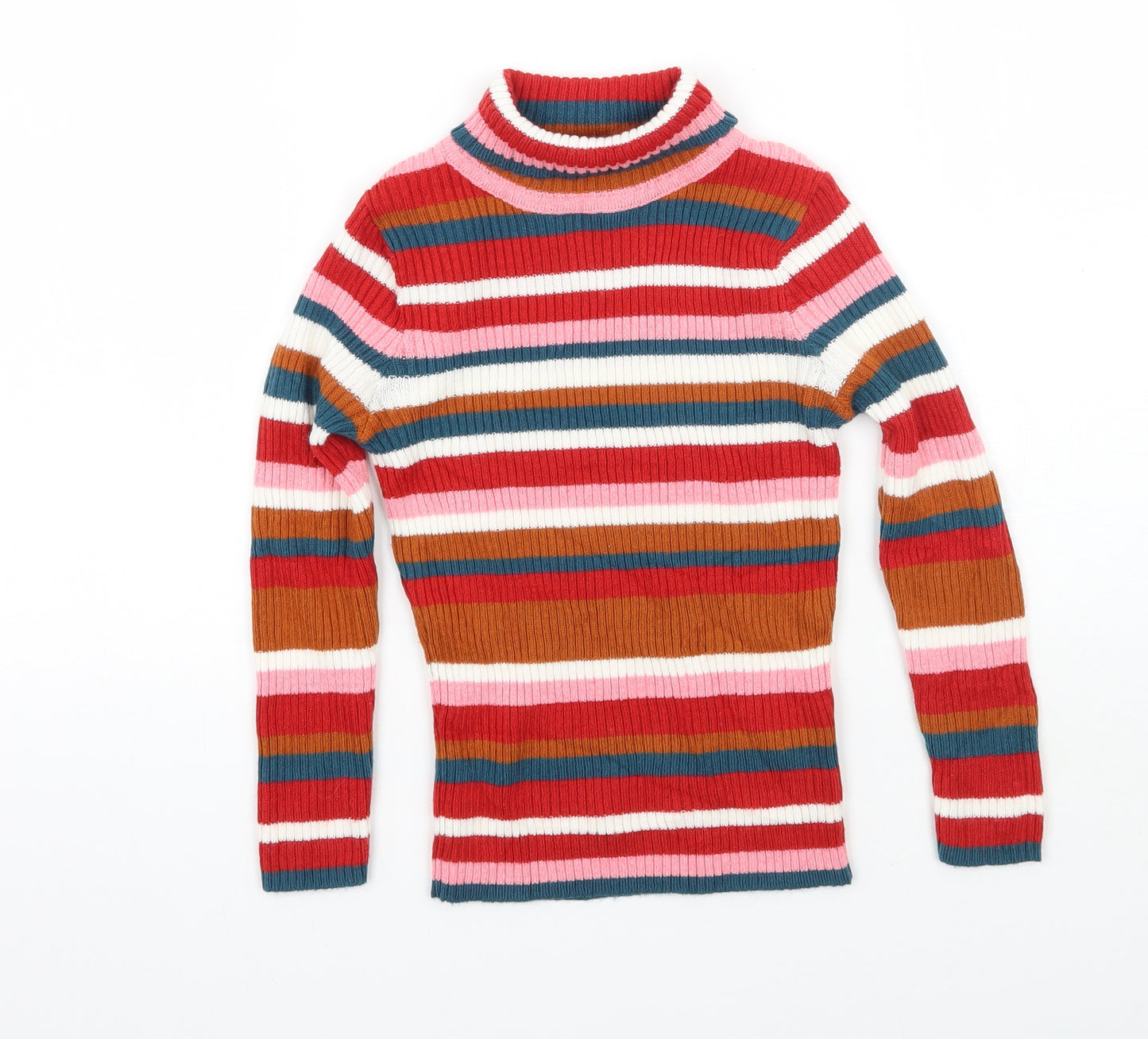TU Girls Multicoloured Striped  Pullover Jumper Size 6 Years