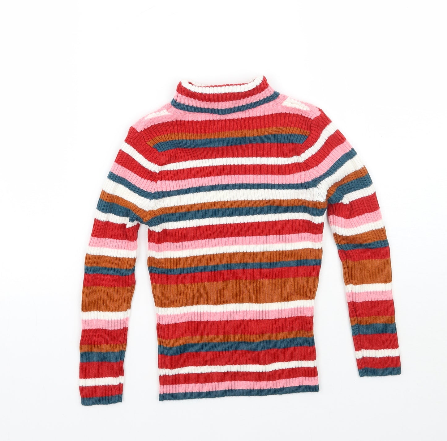 TU Girls Multicoloured Striped  Pullover Jumper Size 6 Years