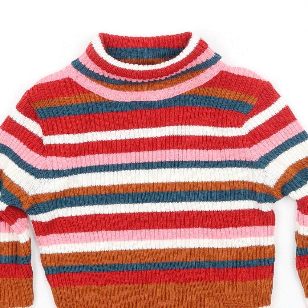 TU Girls Multicoloured Striped  Pullover Jumper Size 6 Years