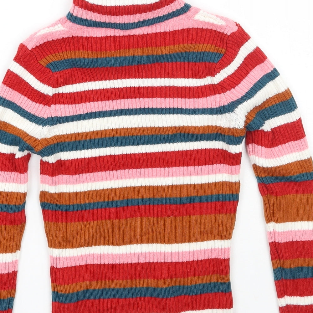 TU Girls Multicoloured Striped  Pullover Jumper Size 6 Years