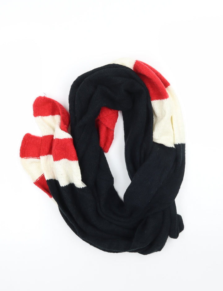 NEXT Mens Black Striped Scarf One Size