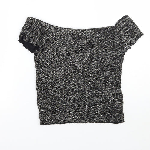 Very Girls Black   Basic T-Shirt Size 12 Years