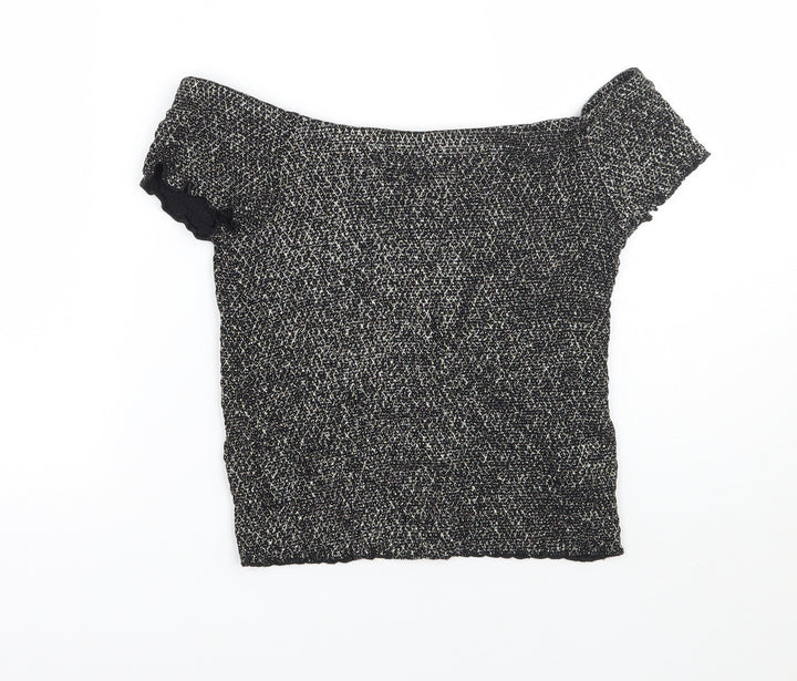 Very Girls Black   Basic T-Shirt Size 12 Years