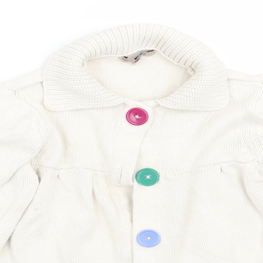 Marks and Spencer Girls White   Cardigan Jumper Size 5-6 Years