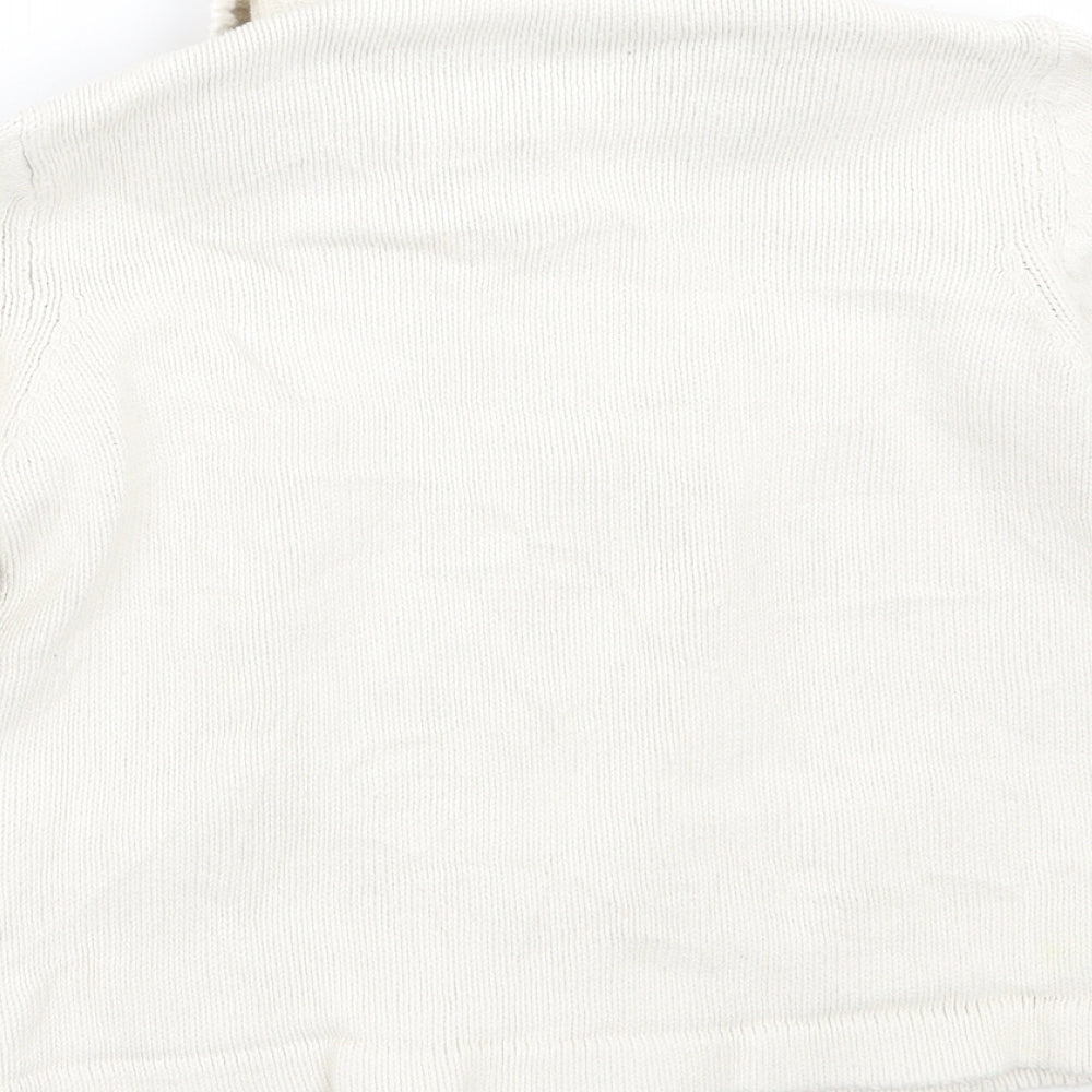 Marks and Spencer Girls White   Cardigan Jumper Size 5-6 Years