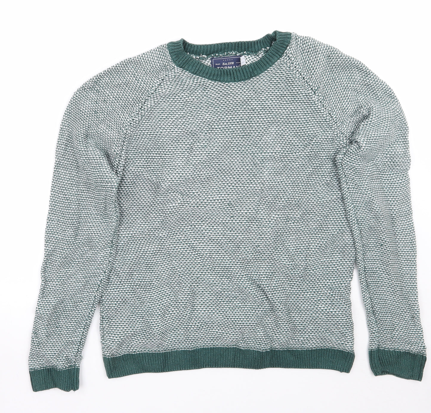 Topman Mens Green   Pullover Jumper Size S