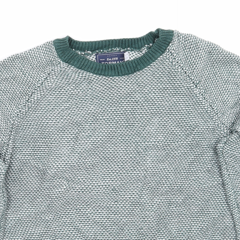 Topman Mens Green   Pullover Jumper Size S