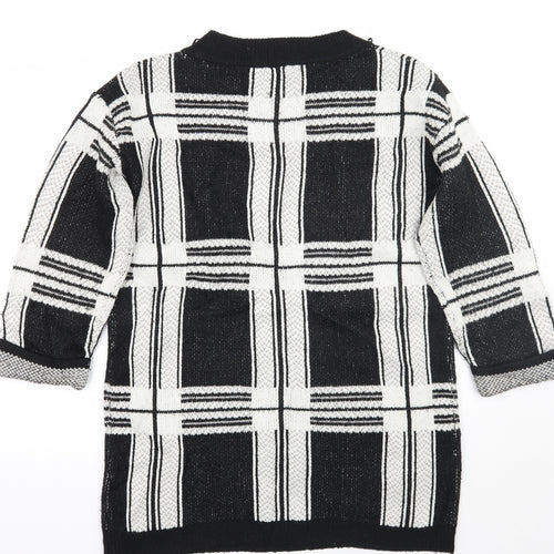 TU Womens Black Check  Pullover Jumper Size 14
