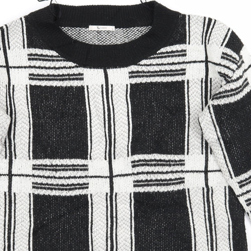 TU Womens Black Check  Pullover Jumper Size 14